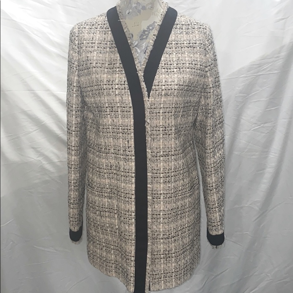 Ann Taylor Framed Tweed Jacket MEDIUM